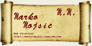 Marko Mojsić vizit kartica